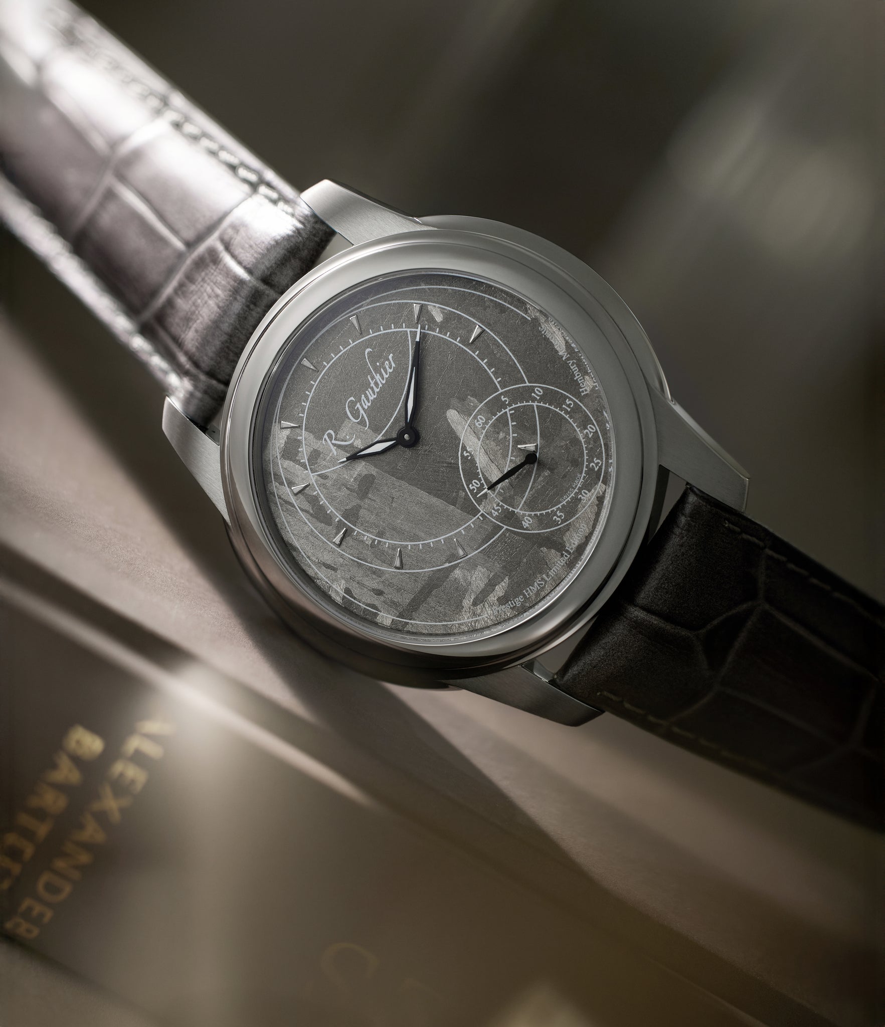 luxury rare pre-owned Romain Gauthier HMS Prestige MON00027 Stainless Steel preowned watch at A Collected Man London