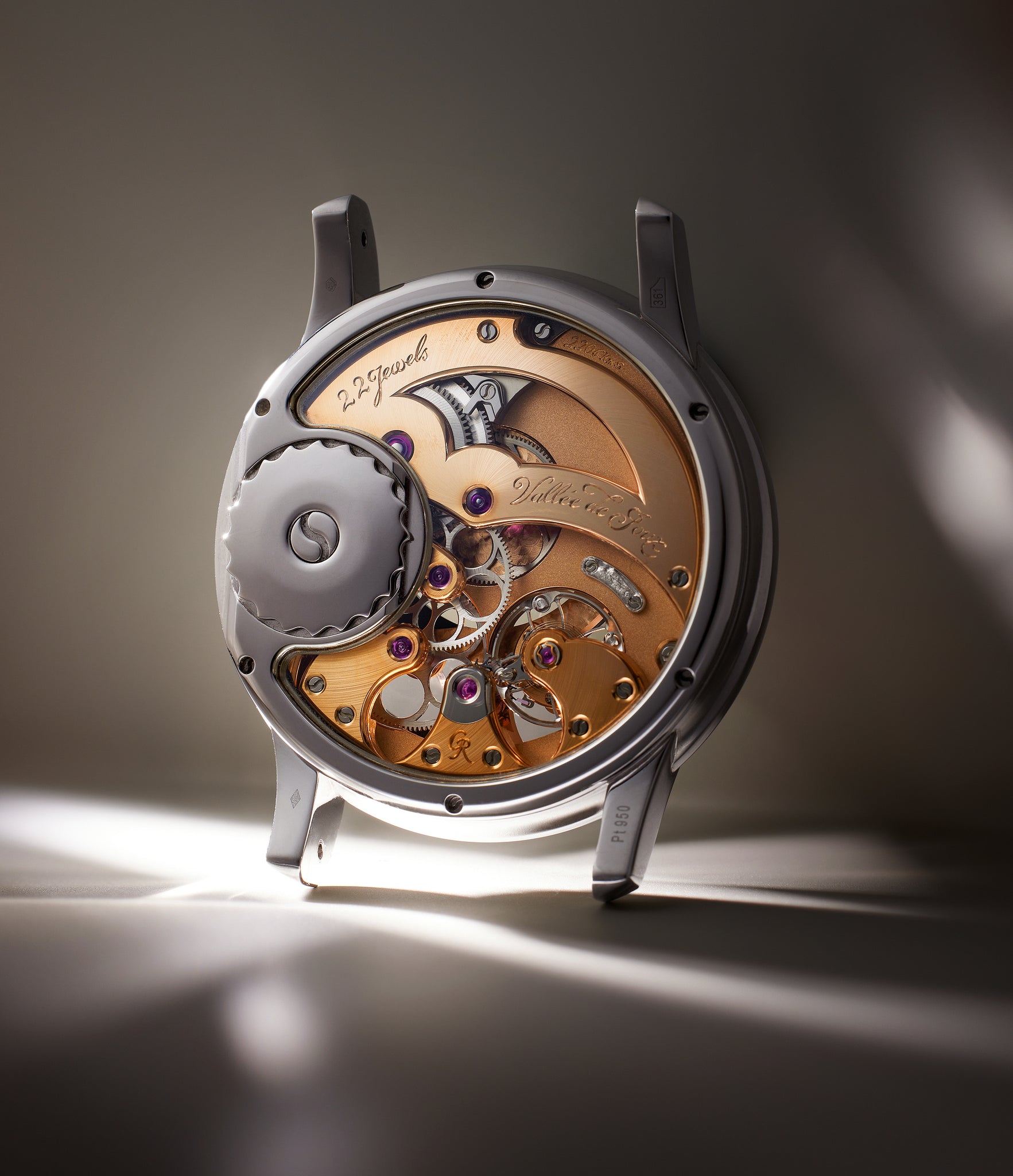 caseback luxury rare pre-owned Romain Gauthier HMS  Platinum preowned watch at A Collected Man London