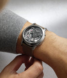 on wrist Romain Gauthier Logical One  Titanium preowned watch at A Collected Man London