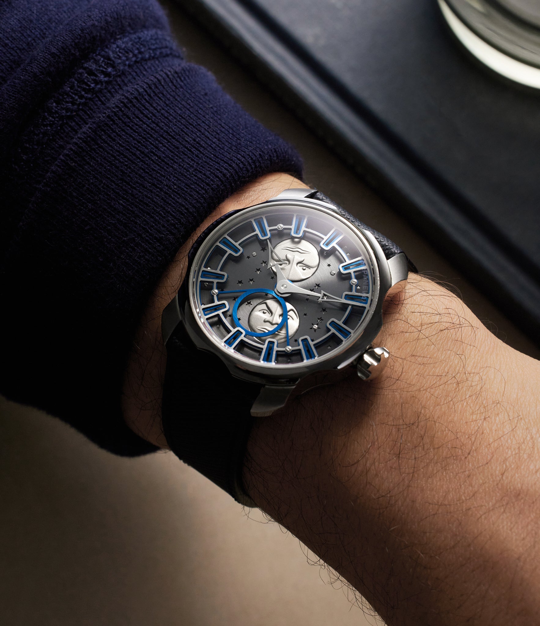 on the wrist Sarpaneva Korona K3 Northern Stars   Stainless Steel preowned watch at A Collected Man London