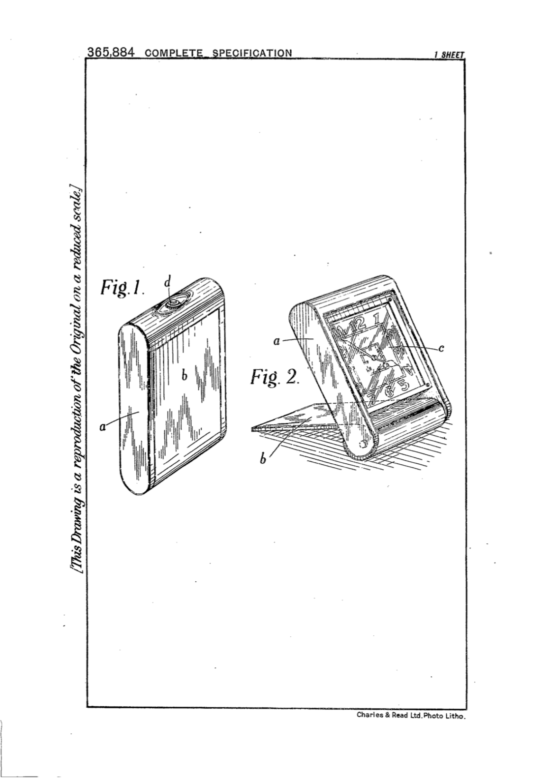 Read Rediscovering the Romance of Travel Clocks | Read Journal Blogs A Collected Man | The patent filed by Cyril James Gowland demonstrating the folding case of the clock.