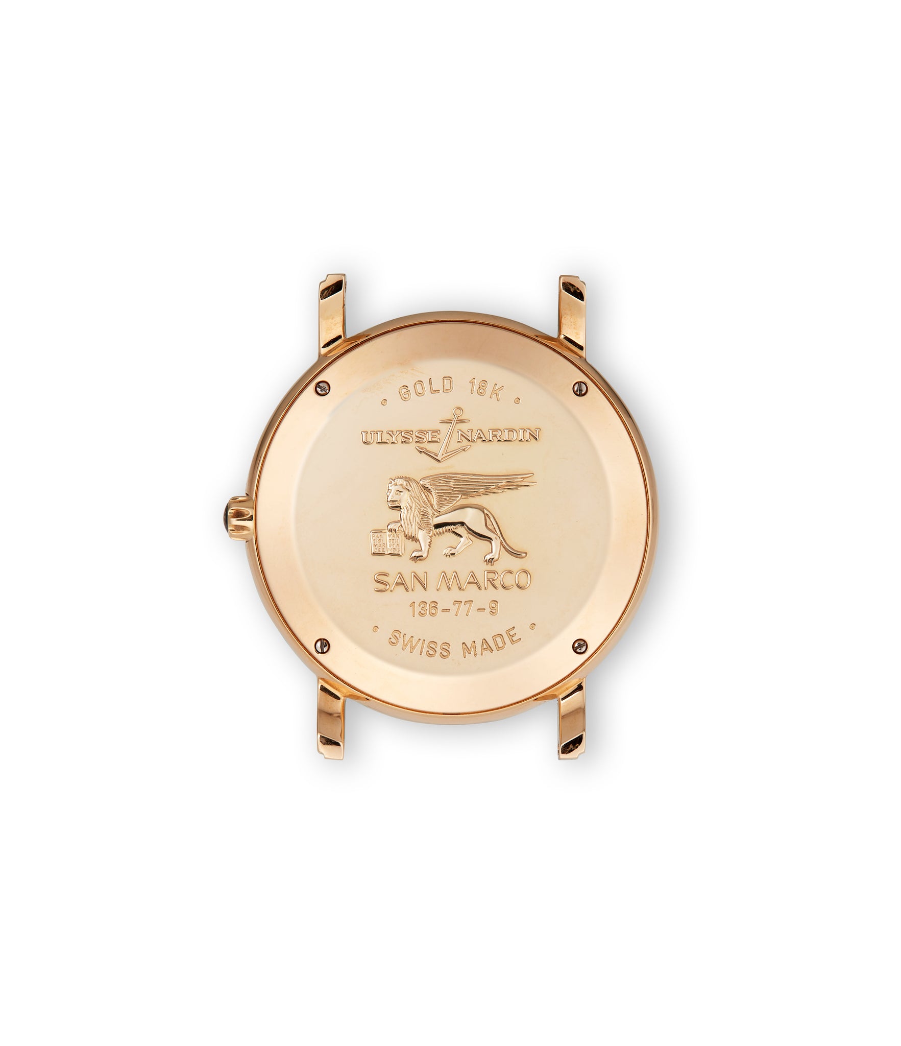 caseback Ulysse Nardin San Marco 136-77-9/PISA Yellow Gold preowned watch at A Collected Man London