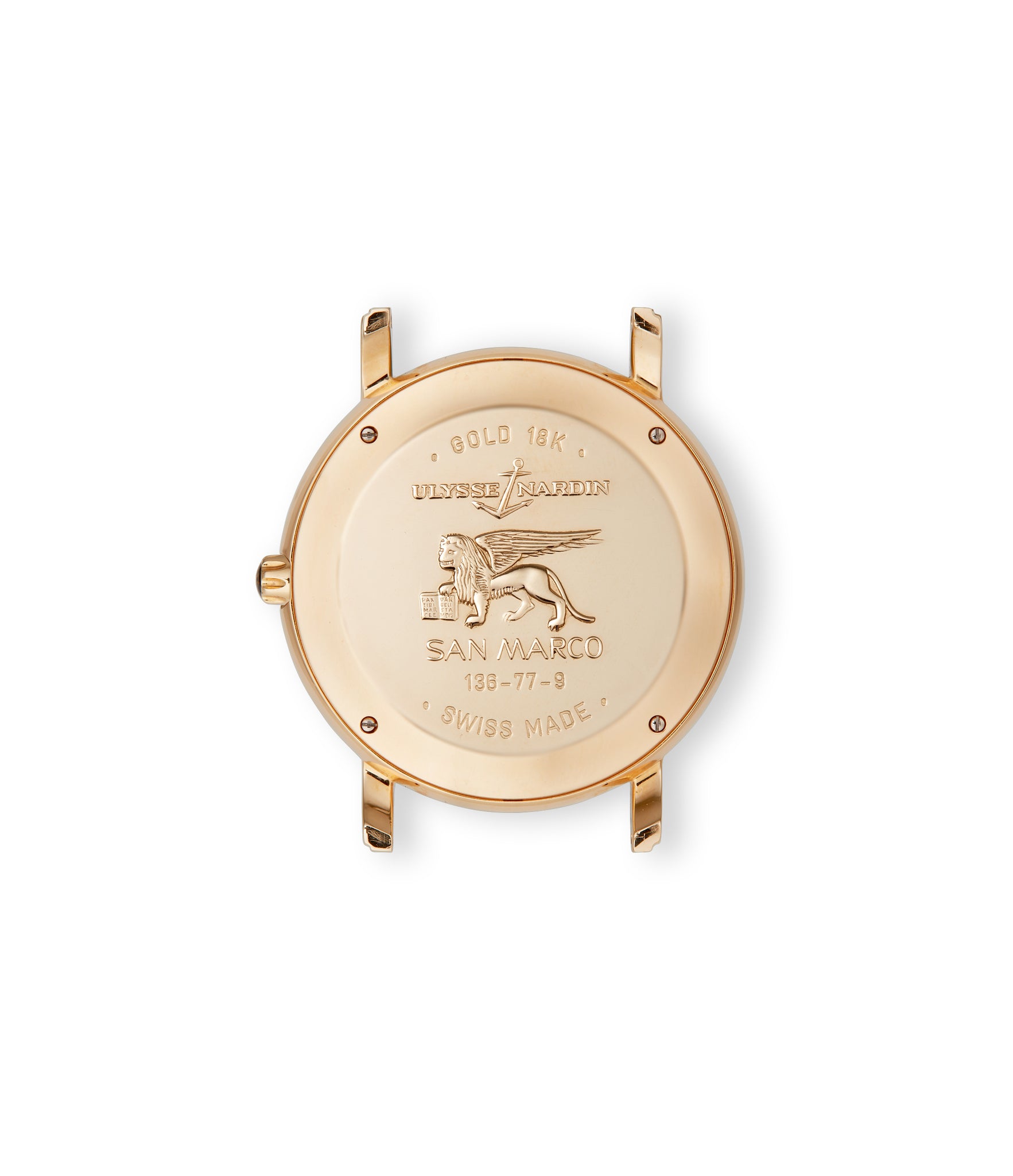 caseback Ulysse Nardin San Marco 136-77-9/ALG Yellow Gold preowned watch at A Collected Man London