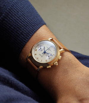 on the wrist Ulysse Nardin Split Seconds Chronograph  Yellow Gold preowned watch at A Collected Man London