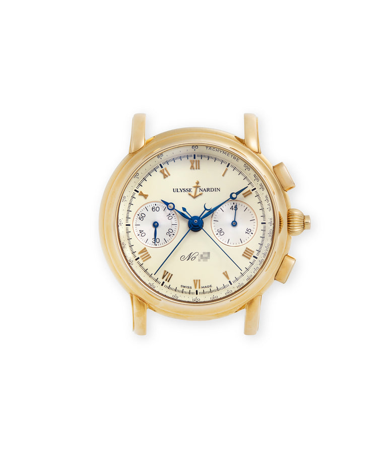 buy Ulysse Nardin Split Seconds Chronograph  Yellow Gold preowned watch at A Collected Man London