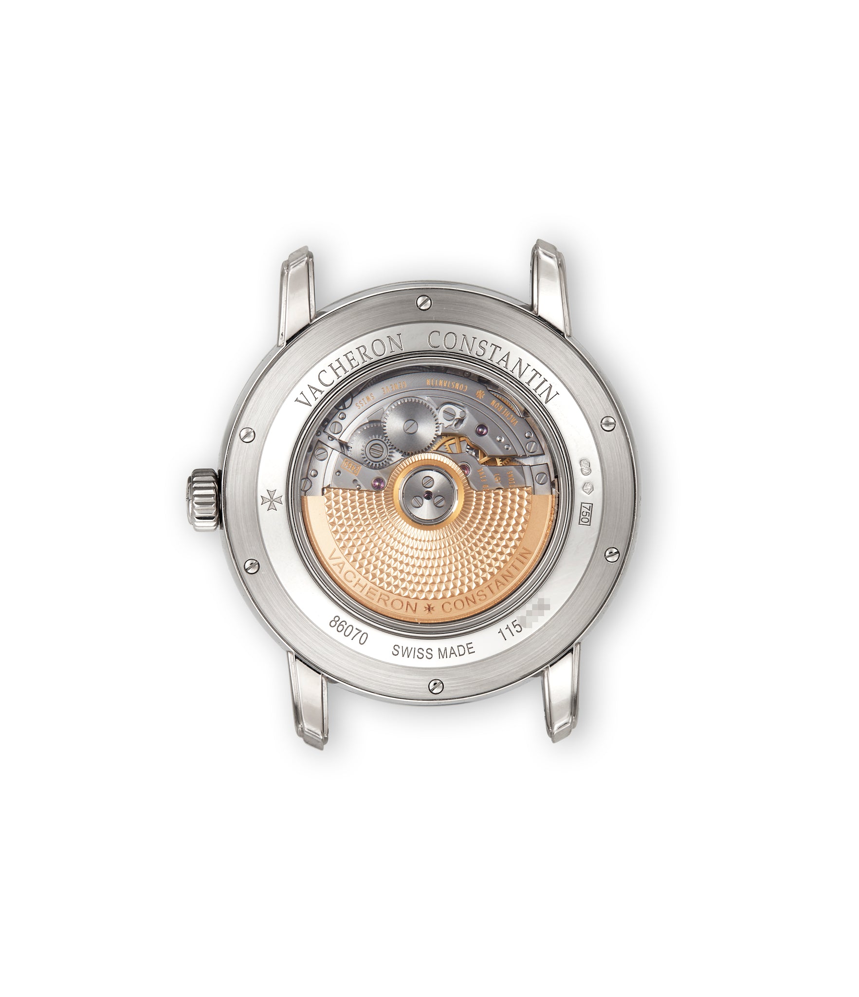 caseback Vacheron Constantin Metiers d’Arts “Les Masques” 86070/000G-9399 White Gold preowned watch at A Collected Man London