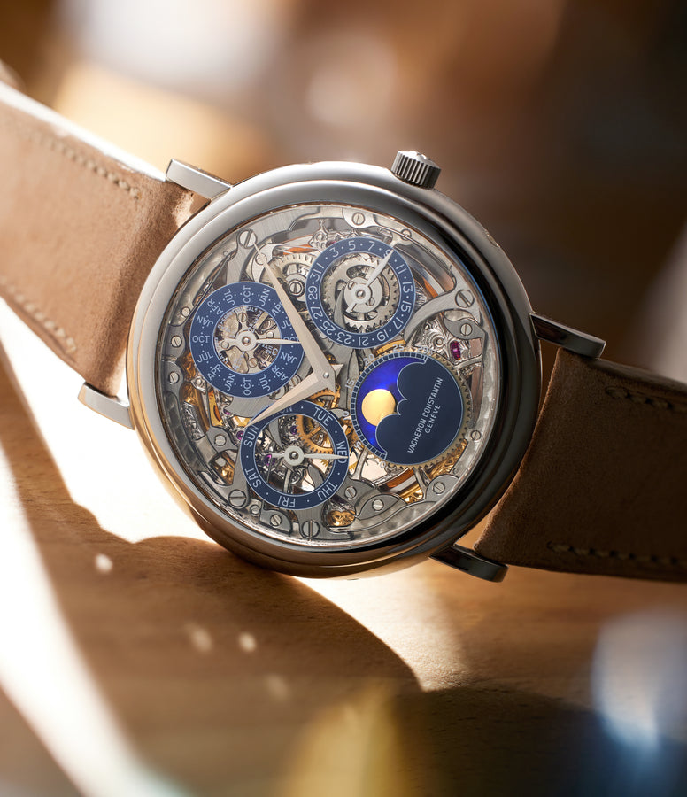 Platinum Vacheron Constantin Skeletonised Perpetual Calendar 43032P  preowned watch at A Collected Man London