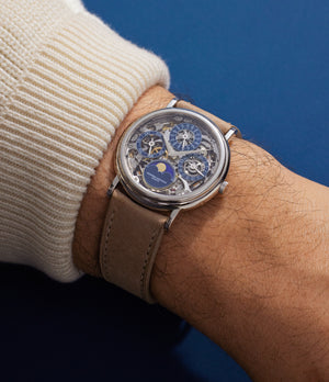 collect Vacheron Constantin Skeletonised Perpetual Calendar 43032P Platinum preowned watch at A Collected Man London