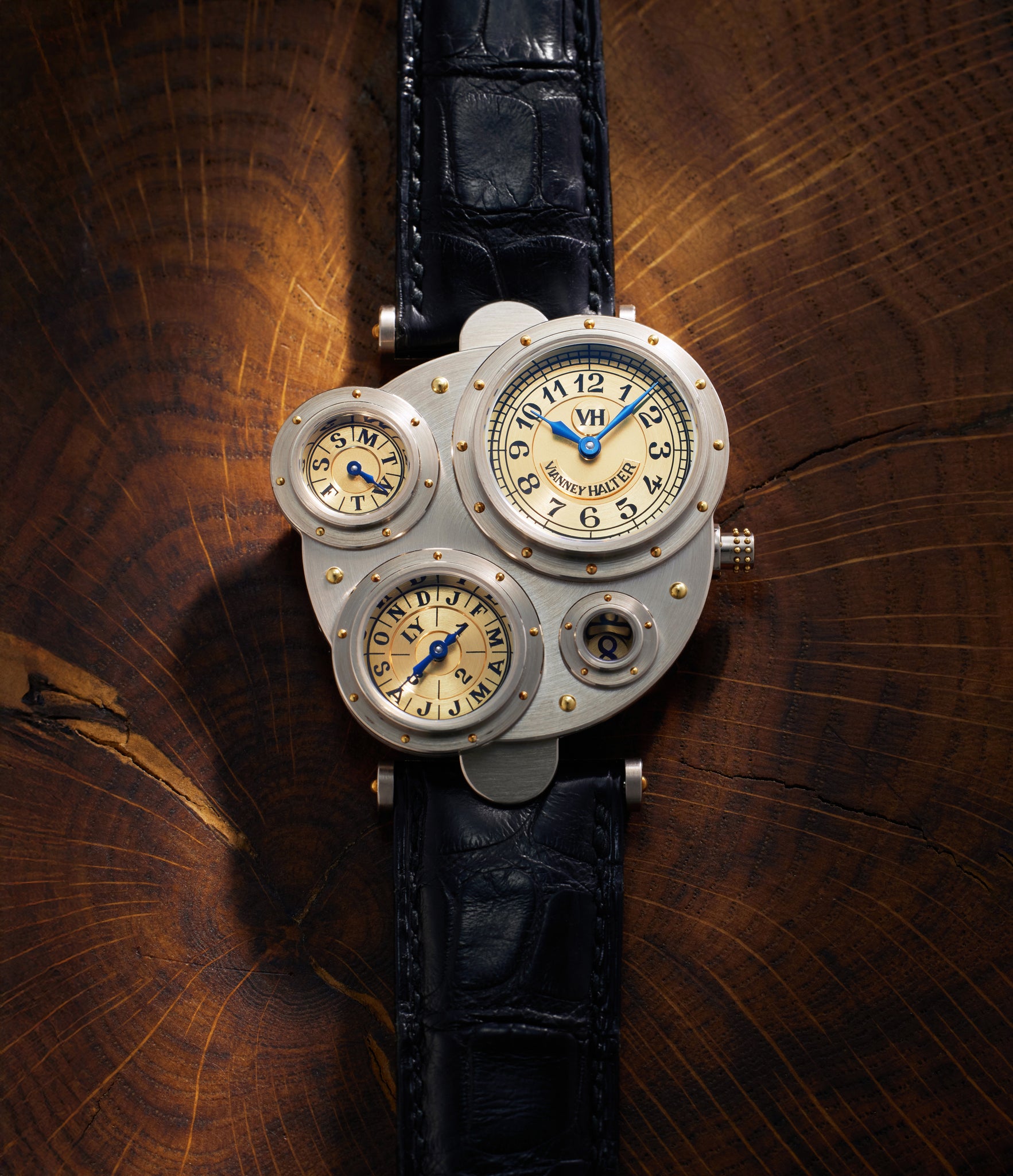 selling Vianney Halter Antiqua Perpetual Calendar  White Gold preowned watch at A Collected Man London