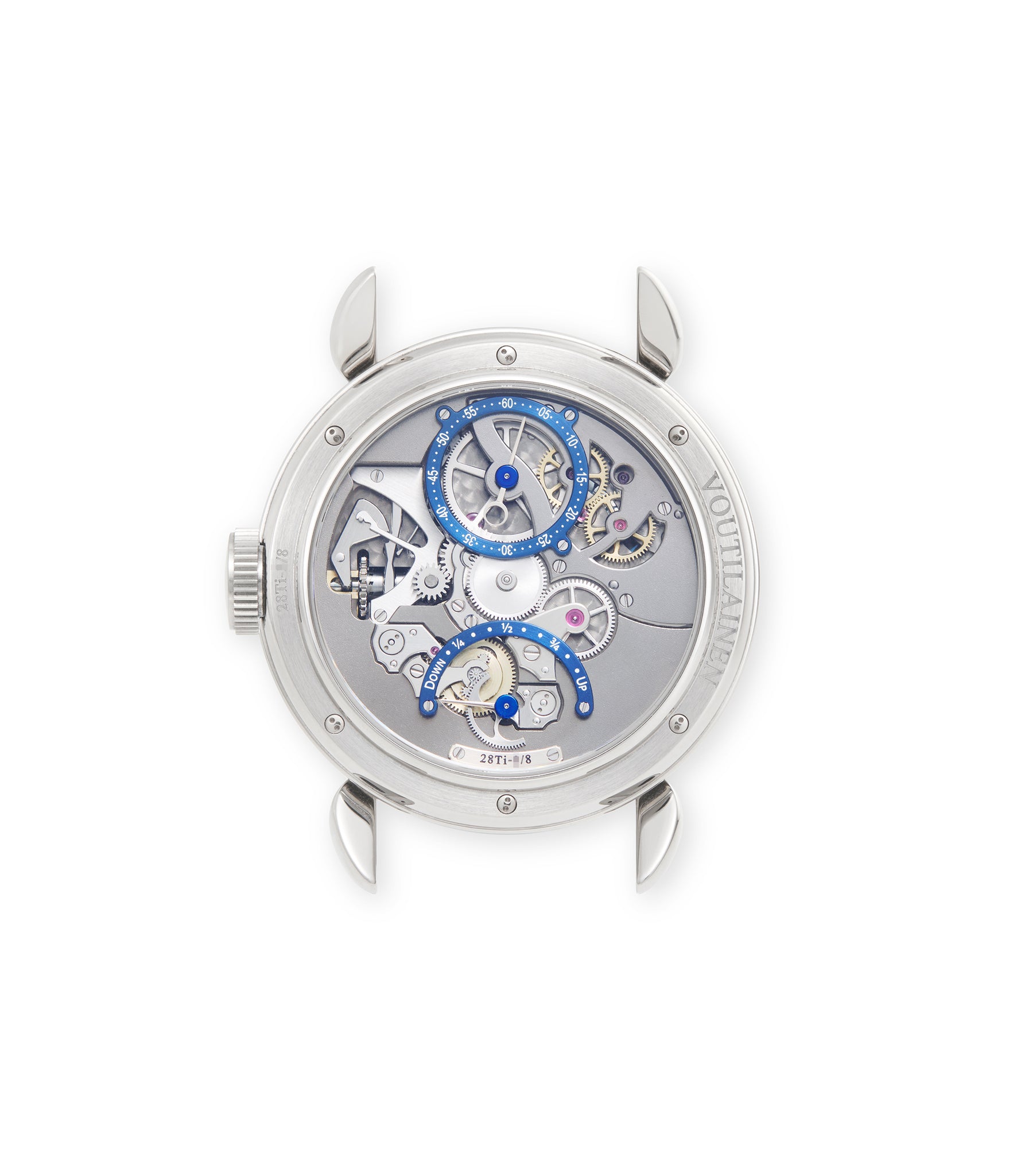 caseback Voutilainen 28Ti  Titanium preowned watch at A Collected Man London