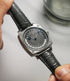 CSW "Cushion Shape Worldtime" | Stainless Steel