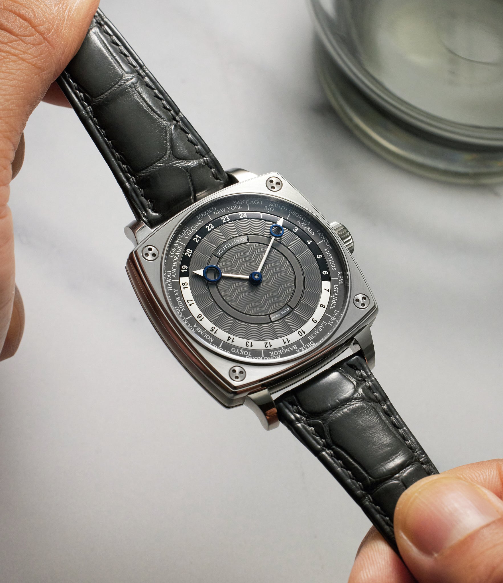 CSW "Cushion Shape Worldtime" | Stainless Steel