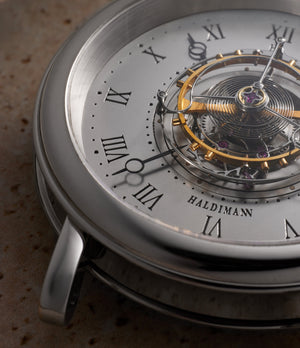 selling Haldimann H1 Flying Tourbillon  Platinum preowned watch at A Collected Man London