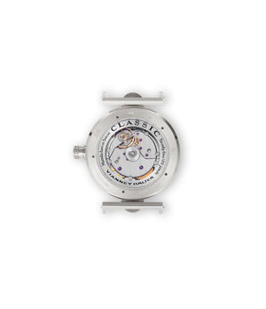 caseback Vianney Halter Classic  White Gold preowned watch at A Collected Man London