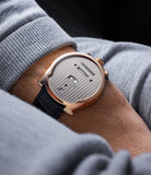 on the wrist De Bethune DBDRS5  Rose Gold preowned watch at A Collected Man London