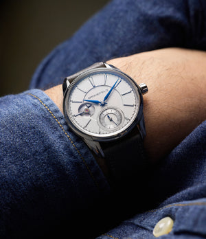 on the wrist Grönefeld 1941 Remontoire  White Gold preowned watch at A Collected Man London