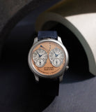 rare F. P. Journe Chronomètre à Résonance  Platinum preowned watch at A Collected Man London