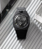 Front Dial  | Urwerk UR-100V Full Black Titanium Jacket | UR100 VFTJ BLACK | Titanium | A Collected Man | Available Worldwide
