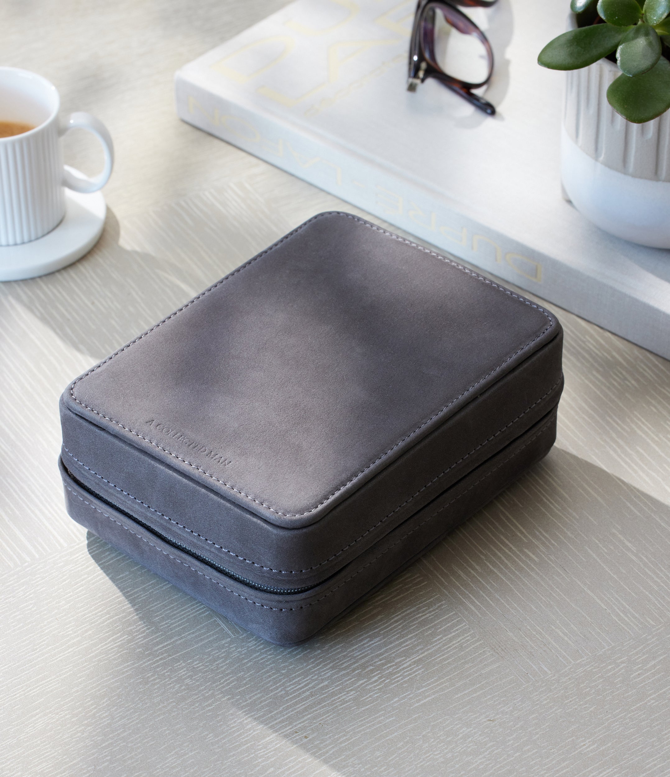 Four-watch case, charcoal grey, nubuck | Buy A Collected Man ...