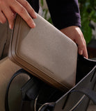 Besançon, eight-watch folio Eight-watch slim folio in taupe grey grained leather | A Collected Man | Available Worldwide