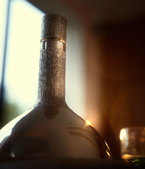 rare George Grant MacDonald silver decanter with organic texture at A Collected Man London home of rare objects