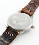 A. Lange & Söhne B-uhr World War II Pilot's Navigator's rare watch  steel manual-winding vintage pre-owned watch with black dial and original brown strap
