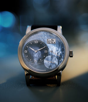 A.Lange & Söhne | Lange 1 “Soirée” Dubail 110.049 | White Gold | A Collected Man | Available worldwide | Watch on strap
