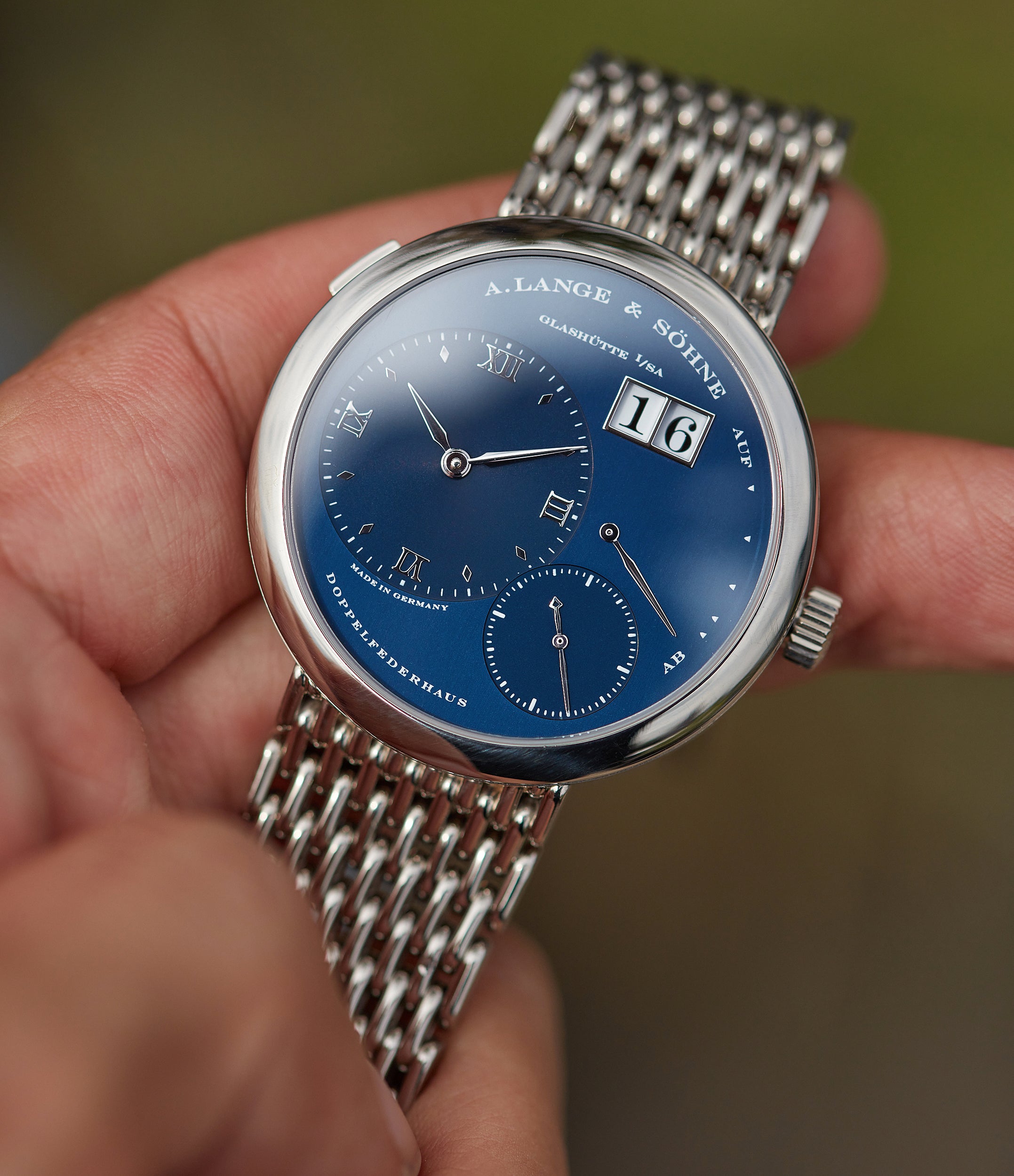 Buy A. Lange Sohne Lange 1 Blue dial white gold A COLLECTED MAN