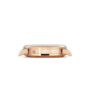Left case side | luxury rare pre-owned A. Lange & Söhne Lange 1 111.032 Rose Gold preowned watch at A Collected Man London