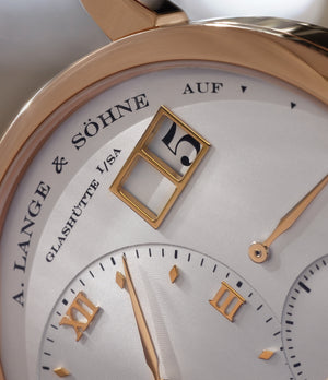 luxury rare pre-owned A. Lange & Söhne Lange 1 111.032 Rose Gold preowned watch at A Collected Man London