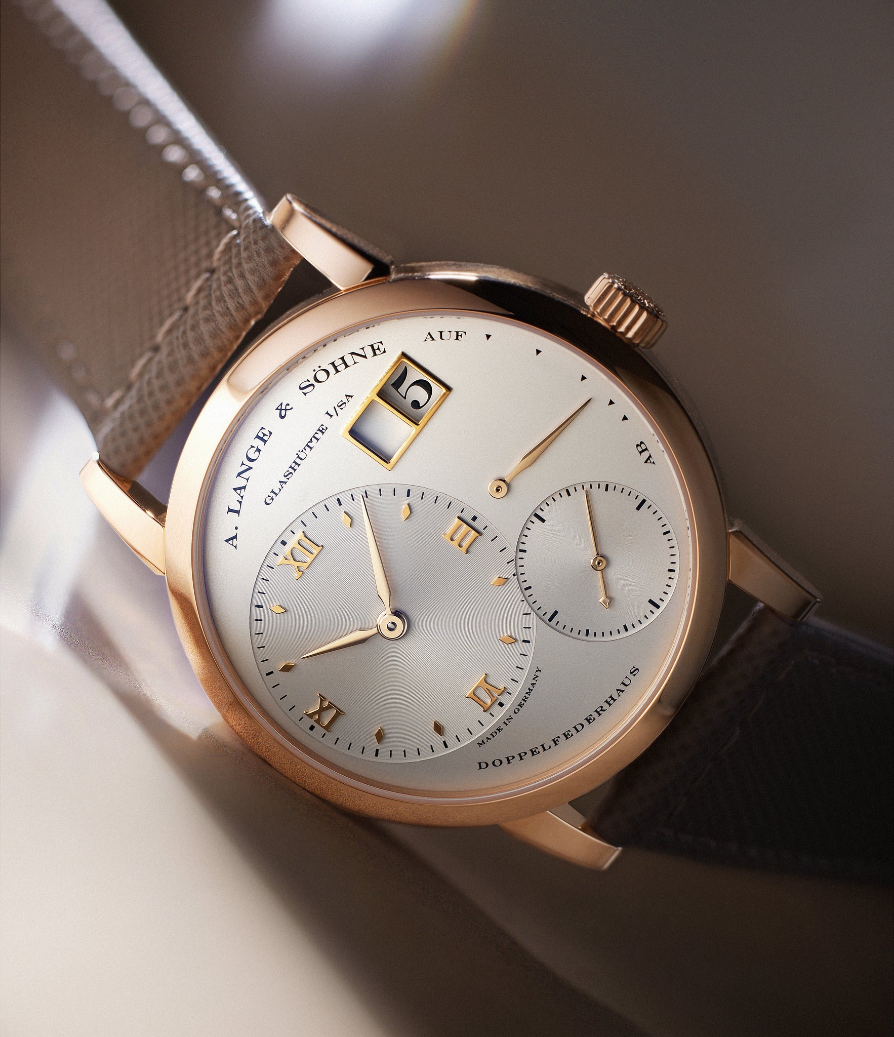 rare A. Lange & Söhne Lange 1 111.032 Rose Gold preowned watch at A Collected Man London