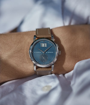 Saxonia | Blue Dial | White Gold