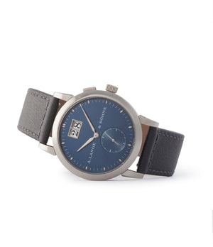 A. Lange & Söhne Saxonia | Blue Dial | White Gold |Buy at a Collected Man | Available Worldwide