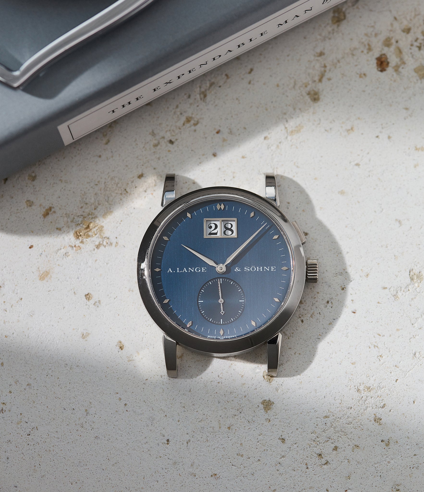 A. Lange & Söhne Saxonia | Blue Dial | White Gold |Buy at a Collected Man | Available Worldwide