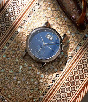 A. Lange & Söhne Saxonia | Blue Dial | White Gold | Buy at a Collected Man | Available Worldwide