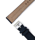 Buy suede quality watch strap in deep ocean blue from A Collected Man London, in short or regular lengths. We are proud to offer these hand-crafted watch straps, thoughtfully made in Europe, to suit your watch. Available to order online for worldwide delivery.