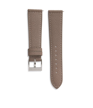 Buy grained leather quality watch strap in truffle taupe taupe from A Collected Man London, in short or regular lengths. We are proud to offer these hand-crafted watch straps, thoughtfully made in Europe, to suit your watch. Available to order online for worldwide delivery.