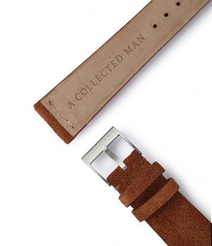 suede watch strap in sierra brown | Buy luxury watch strap