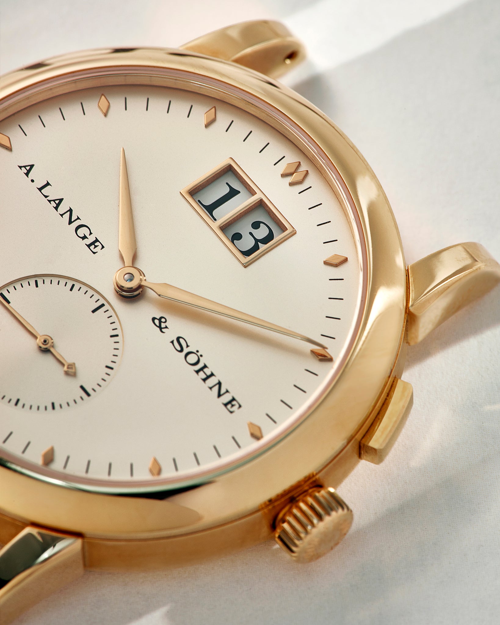 Front Dial close up | A. Lange & Söhne | Saxonia | 105.021 | Yellow Gold | Available worldwide at A Collected Man
