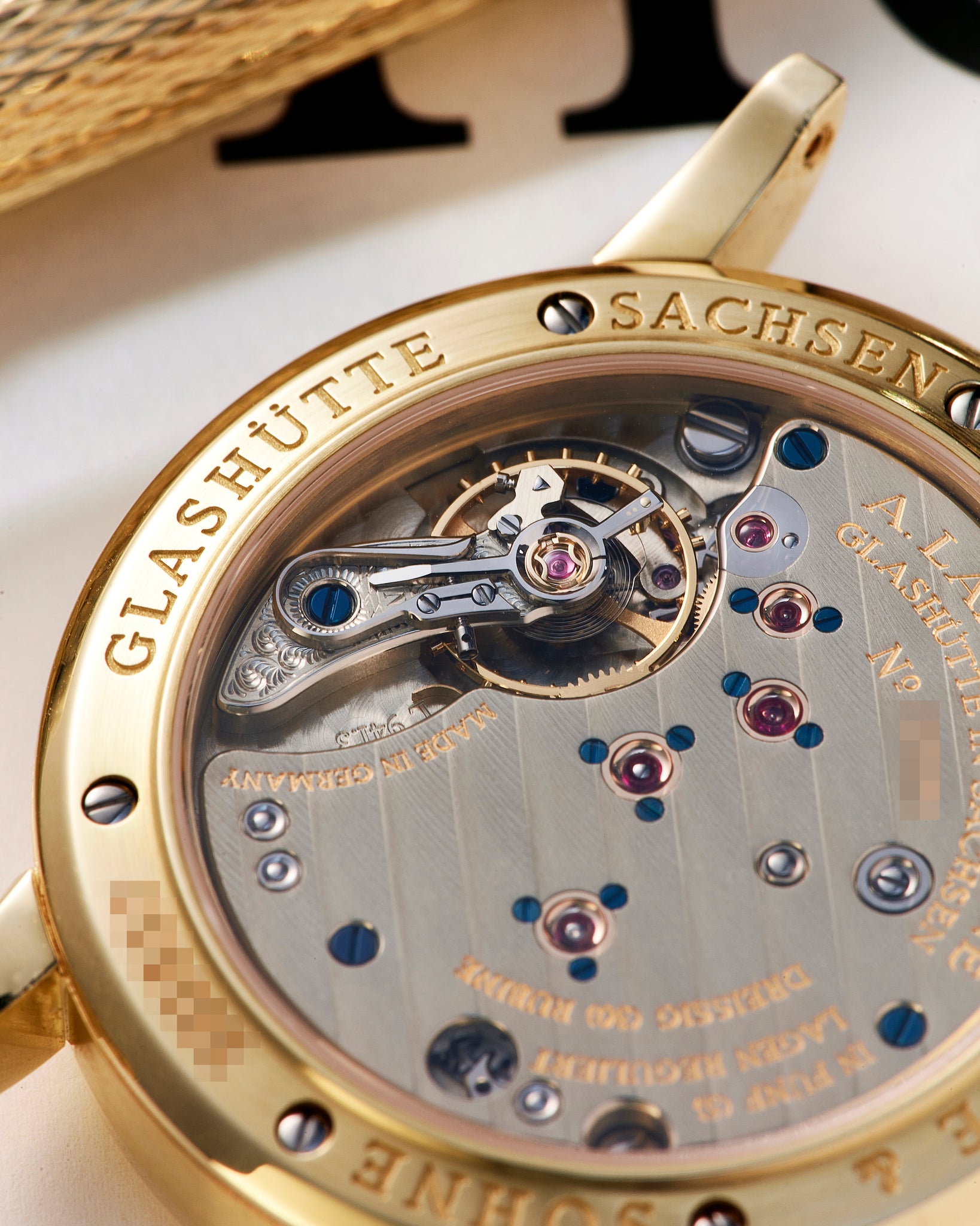 Display back caseback | A. Lange & Söhne | Saxonia | 105.021 | Yellow Gold | Available worldwide at A Collected Man
