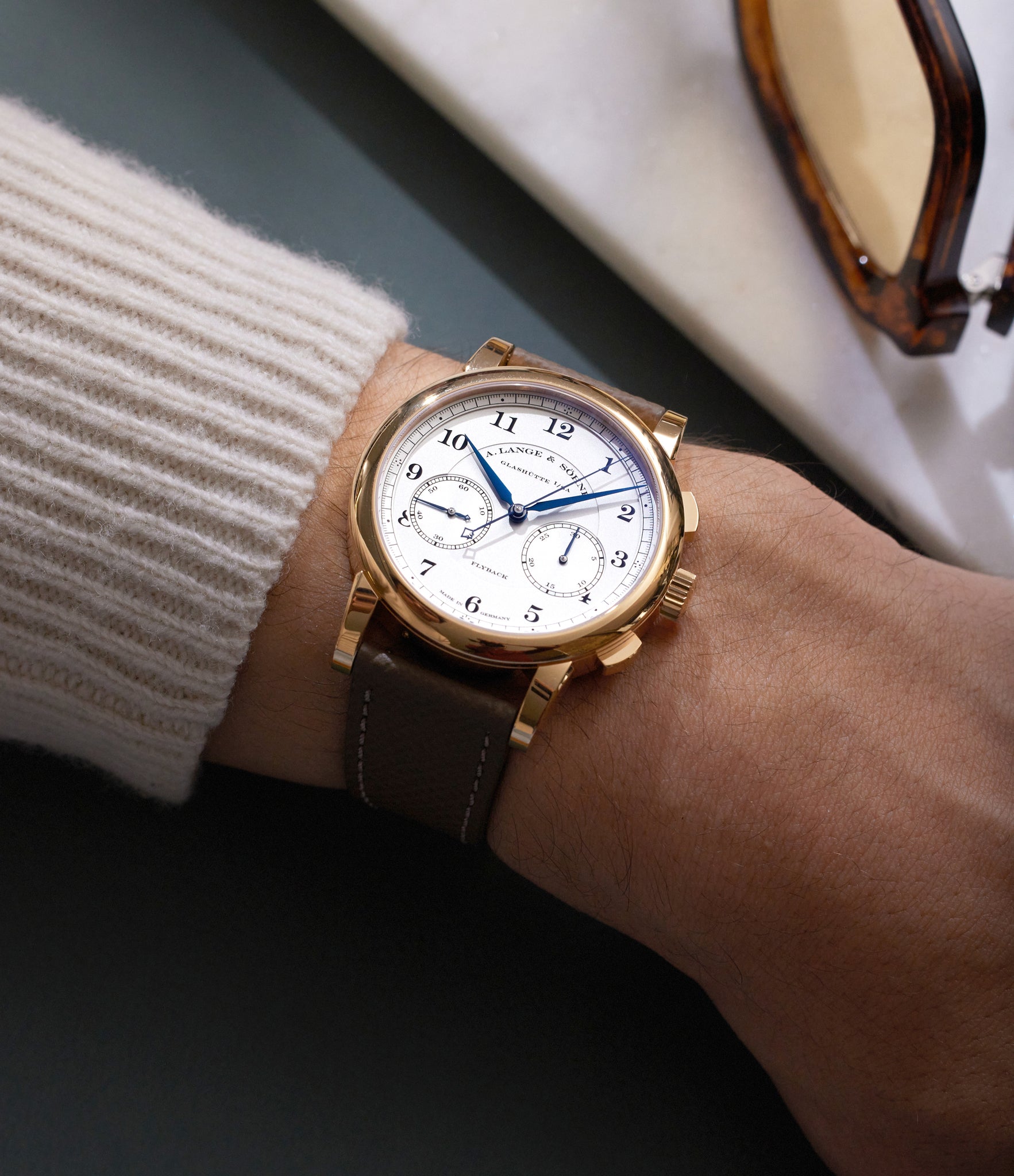 A. Lange & Söhne 1815 | Dial | On-Wrist Chronograph | Rose Gold | Buy Watch At A Collected | Available Worldwide