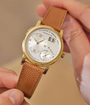 whisky tan grained leather luxury watch strap 21mm A Collected Man London
