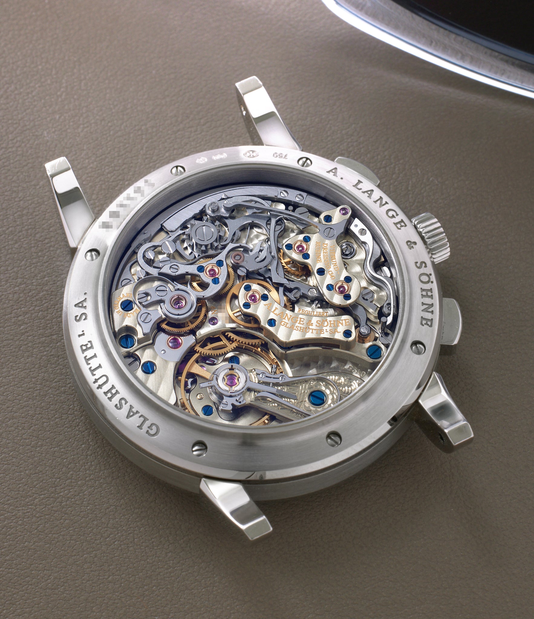 Caseback | A. Lange & Sohne 1815 Chronograph “First Gen” | White Gold | Available worldwide at A Collected Man