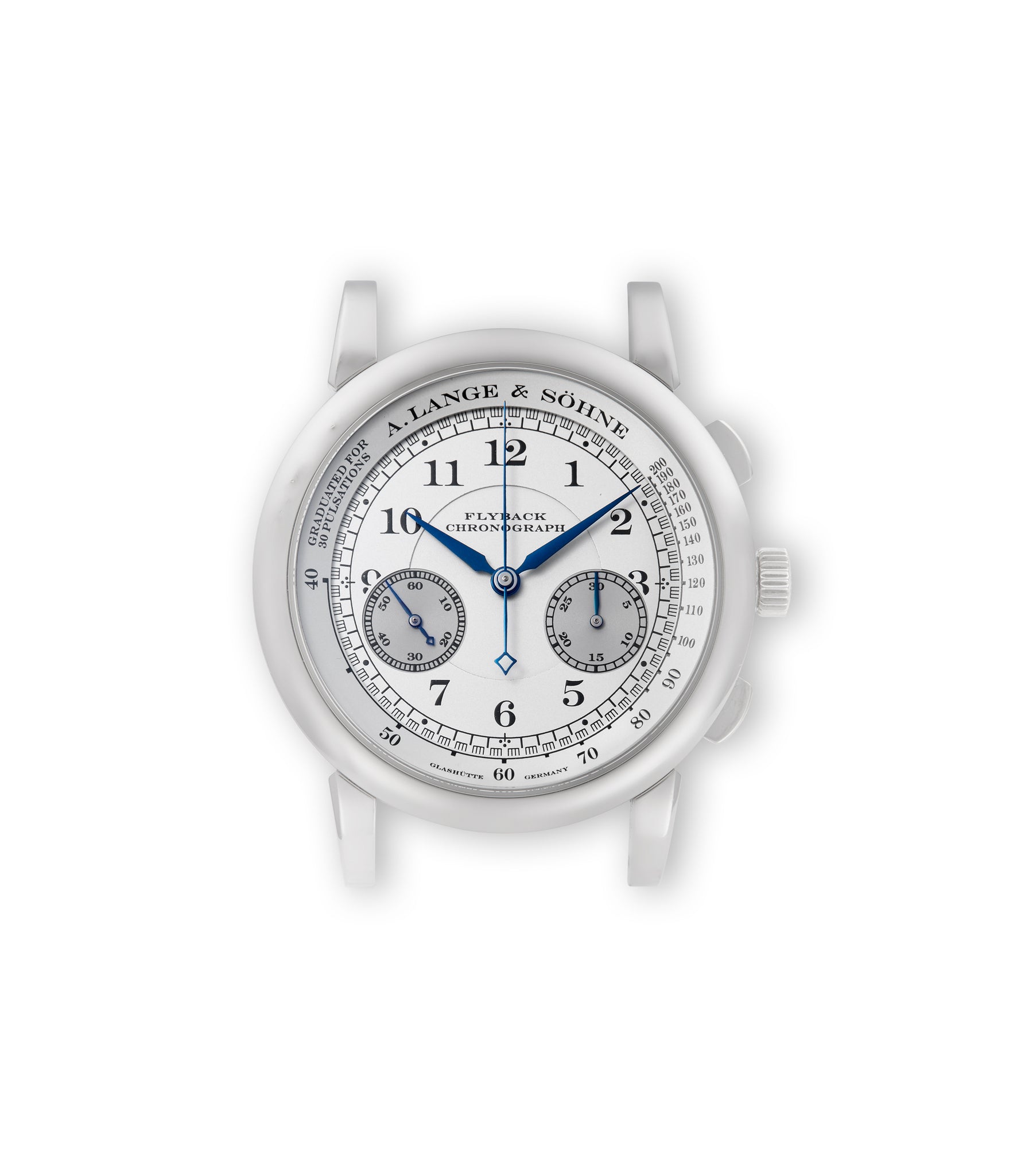 Front Dial | A. Lange & Sohne 1815 Chronograph “First Gen” | White Gold | Available worldwide at A Collected Man