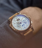 buying A. Lange & Sohne Datograph  Perpetual Calendar 410.032 pink gold pre-owned dress watch for sale online at A Collected Man London seller rare watches