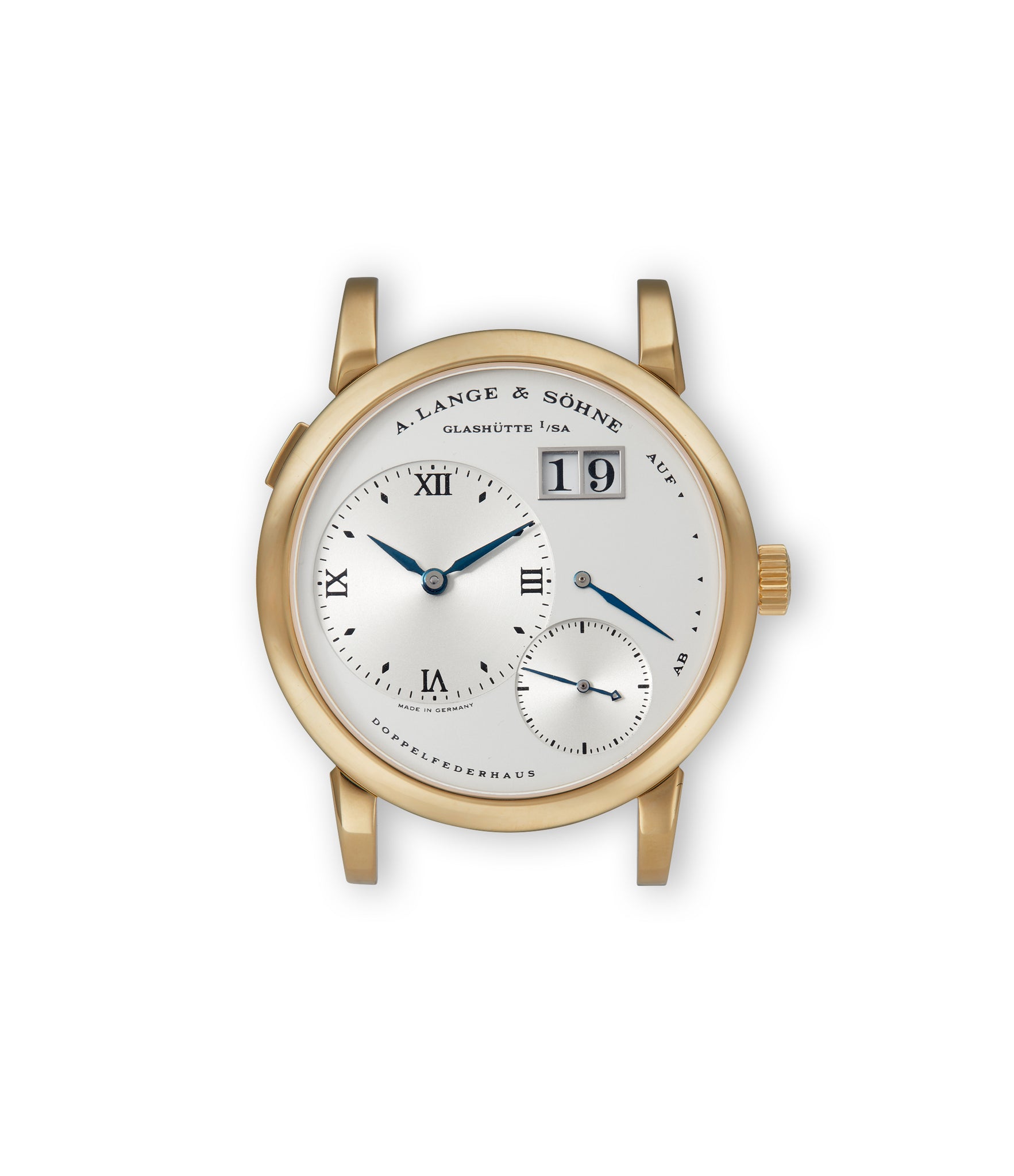Front Dial Case A. Lange & Söhne | 110.157 | LANGE 1 | YELLOW GOLD | Available worldwide at A Collected Man