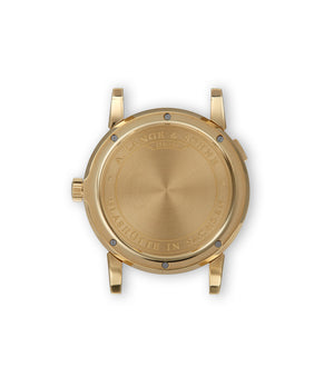 Caseback | A. Lange & Söhne | 110.157 | LANGE 1 | YELLOW GOLD | Available worldwide at A Collected Man