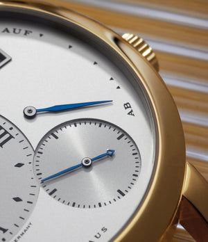Close up Front Dial Bezel | A. Lange & Söhne | 110.157 | LANGE 1 | YELLOW GOLD | Available worldwide at A Collected Man