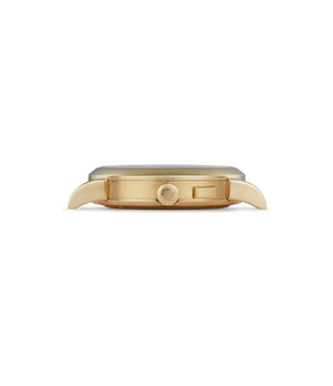 Crown side | A. Lange & Söhne | Saxonia | 105.021 | Yellow Gold | Available worldwide at A Collected Man