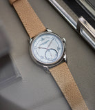 shop AkriviA Rexhep Rexhepi Chronometre Contemporain platinum white Grand Feu enamel sector dial time-only dress watch A Collected Man London